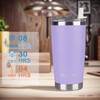 SILICANICE Purple Durable Powder Coat Body&Detachable MacStraw Tumbler with leak