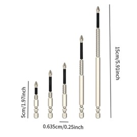 Fonowx 5Pcs Screwdriver Drill Bit Tool Anti Slip for Fixing Automotive Maintenance