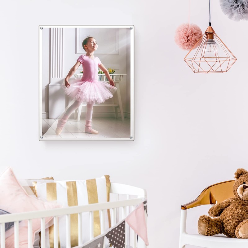 Chunful 4 Pack Clear 16 x 20 Inch Acrylic Wall