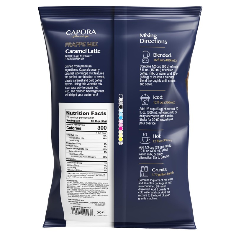 Capora 3.5 lb. Caramel Latte Frappe Mix