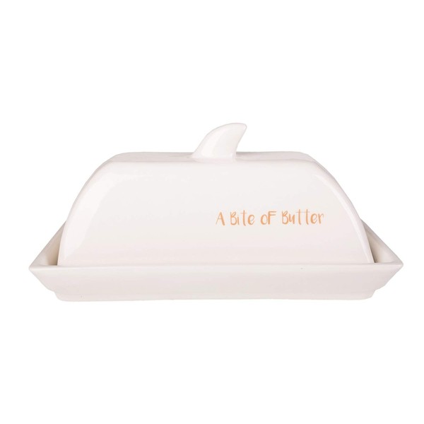 Beachcombers 8" Ceramic Shark Butter Dish