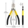 BOOSDEN Wire Cutter,6.5 inch Side Cutters,Spring Loaded Wire Cutters for