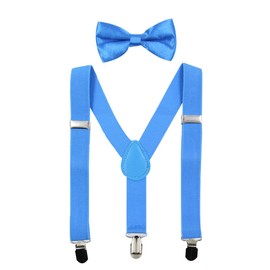 Hanerdun Unisex Braces With Bow Tie For Boys And Girls Can Be Attached With Three Clothes Clips On Waistband -