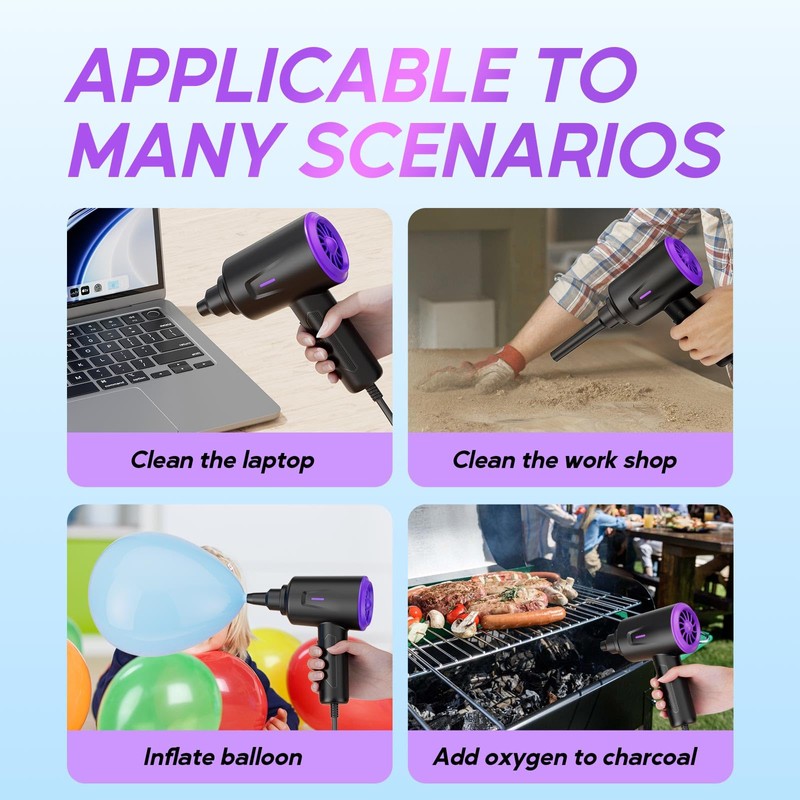 Goweto Electric Air Duster - Air Blower - Multi-Use Compressed