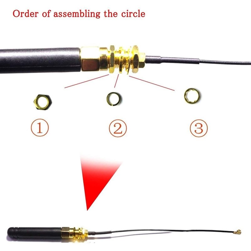 4Pcs for Lora Antenna 868-915Mhz,U.Fl Ipex to SMA Pigtail Antenna