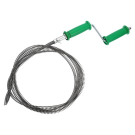 sourcing map 1 Pcs Drain Clog Remover 118.1 inch 3 M, Drain Augers Hair Remover Spring Cable with Rotate Handle, Plumbing Snake for Kitchen Sink, Bathtub Drain Toilet