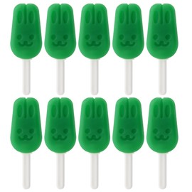 Chewies for Invisalign Aligner, DLENP 10pcs Corn Silicone with Handle Chewies for Aligner Trays Seater Orthodontic Munchies for Invisalign(10 Pcs Green/Mint Flavor)