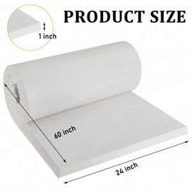 Amylove 2 Pcs Ceramic Fiber Insulation Blanket 60 x 24 x 1 Inch High Density Heat 2600f High Temperature Insulation for Stoves, Kilns, Forges, Fire Bricks, Boilers, Pizza Ovens