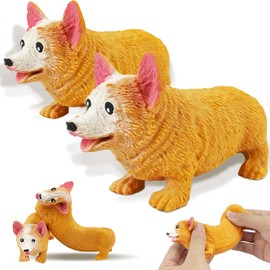 Squishy Sand Toys, Corgi Dog Squishy Sand Filled Animals Toys Sensory Stress Relief Toy Puppy Squeeze Sand Fidget Knead Toy Pinch Stress Relieve Party Favors