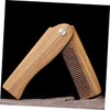 Healvian 1set Folding Wooden Beard Comb Protective Case Compact Travel-friendly