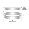Outwater 8" (Nominal) Diameter x 1" Height 304 Polished Stainless