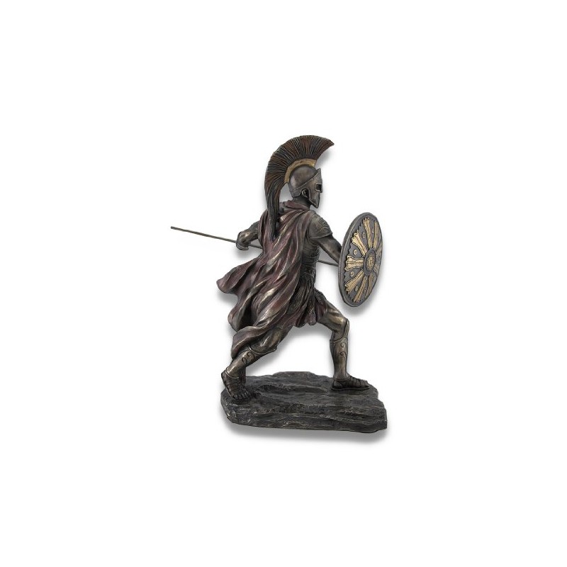 Veronese Design 11 3/8" Achilles with Spear and Shield Resin
