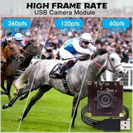 SVPRO USB Camera 1080P 60fps High Speed Board Cam 720P/120fps,360P/260fps,Wide Angle Industrial Camera Module Plug and Play for Raspberry Pi,Windows, Linux,MacOS,Android
