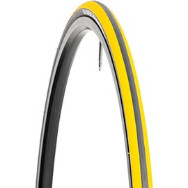 Vredestein Fortezza Tricomp Slick Bicycle Tire (Anthracite/Yellow, 700 X 23)