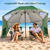 UPF 50+ Beach Umbrella with Sand Anchor, 94 Inch Windproof