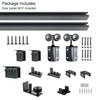 DIYHD 8FT Ceiling Mount Black Sliding Barn Door Hardware, Low
