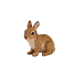 Sitting Rabbit Garden Ornament Home Resin Statue Lifelike Frostproof 16x18cm - In or outdoor Garden Patio Hot Tub Décor Frostproof VM2931000
