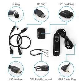 Micnova Geo Locator GPS Unit geoetiquetas and N1 N3 Cable Compatible With NIKON SLR Camera