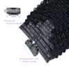 Seamless 3C 4A Kinky Curly Clip In Extension PU Weft