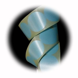 The New 10 Yards Roundabout Sage Green Blue Large Polka Dot Satin Ribbon 1 1/2" W Perfect for Crafting, Gift Wrapping, and Decorating Ribb1w01614