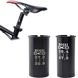 WsKingWA 2 Pcs Seat Post Adapter Black Aluminum Alloy Bike Seatpost Shim for Mountain Bike Road Bike MTB BMX