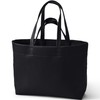 Lands' End Womens Faux Leather Tote Black One size