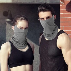 WTACTFUL Sun Protection Cooling Neck Gaiter Scarf Face Mask for Men Women Fishing Mask Kayaking Hiking Cycling Ski Running Sports Gray M