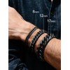 Supcare Black Mens Bracelet Always Remember 12mm Width 7.5 Inches