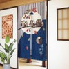 SAWABIYA Noren Noren Cute Owl Japanese Modern Room Divider Curtain,