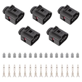 Fraylis 3D0973703 Connettori per sensori auto femmina a 3 pin (5 set) per A3 A4 GOLF POLO SK-O-DA SE-AT AUD con terminali e guarnizioni 3D0973703 1J0973703
