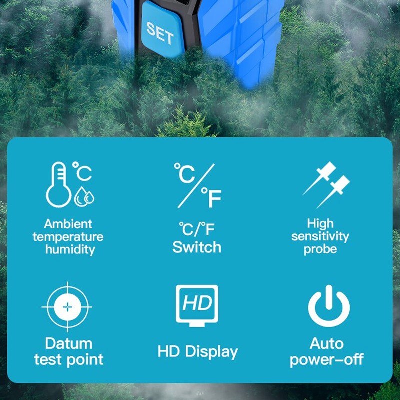 Handheld Moisture Meter LCD Display Digital Moisture Tester for Wood
