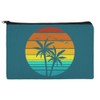 Sunset with Palm Trees Graphic Makeup Cosmetic Bag Organizer Pouch