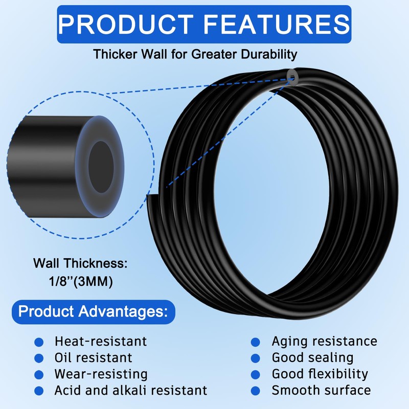 84 PCS Vacuum Lines Automotive Kit, 6.6FT Silicone Vacuum hoses