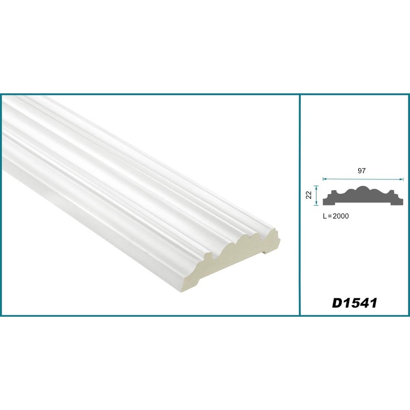 Door Border DK07 – Frame Made of PU Plastic, White,