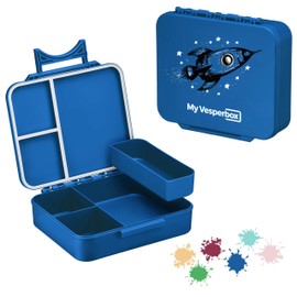 My Vesperbox LIV Bento Box for Children, Made in Germany, Biobased, Leak-proof and Divided, BPA-Free, Extremely Robust, Lunch Box with Compartments, Lunch Box