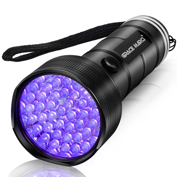 Grace Marci UV Flashlight Black Light, 51 LED 395 nm