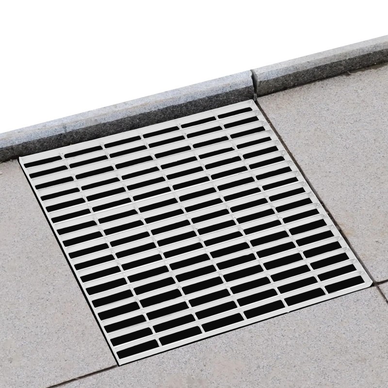 Outdoor Carbon Steel Drain Grate,23.6x23.6in Heavy Duty Drain Cover,Rust-Proof Metal