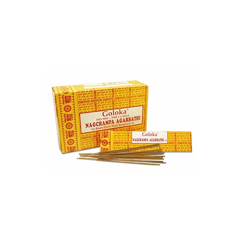 Nag Champa INCIENSO NAG GOLOKA Amarillo Original 16GR