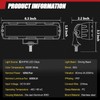 Adzoon 6 Inch LED Light Bar 2PCS 60W Single Rows