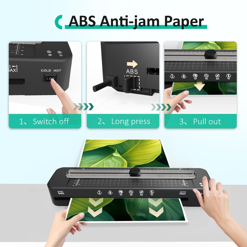 13 Inch Laminator Machine - 11x17 Laminator with 50 Sheets,