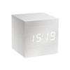 Gingko Cube LED Click Clock Alarm Clock with Sound Activation