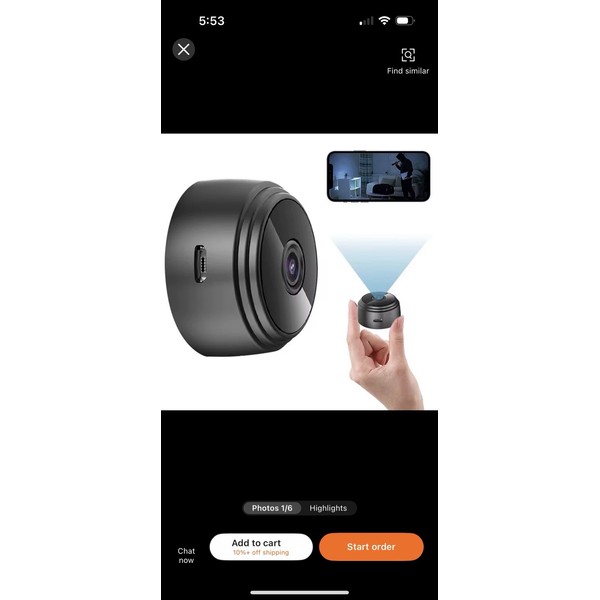 Smart Mini WiFi Camera Wireless 1080P HD Night Cam w/Battery
