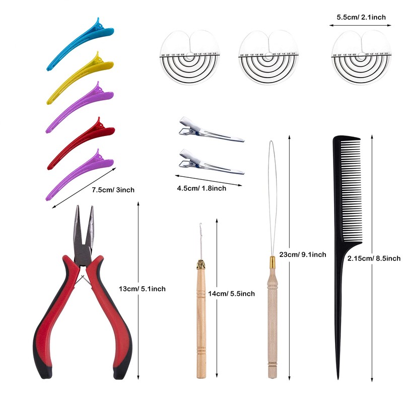 Allazone Micro Ring Set 2500 Pieces Micro Rings for Extensions,