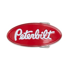 Peterbilt American Trucks Red/White Oval Logo Belt Buckle New Nickle Belt Buckle