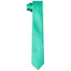 DonDon Mens Handmade Silk Look Ties 6cm, mint