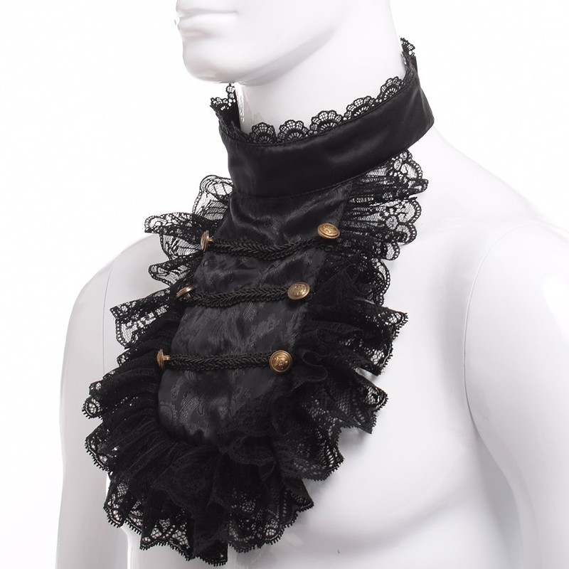 FAD-4U Victorian Jabot Collar Lace Ruffle Pirate Vampire Cosplay Colonial