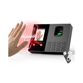 PHIZTO Palm-Vein Recording Time Recorder, Face Identification, Fingerprint Identification, Password Authentication, Attendance Management, Engraving Machine, Automatic Assortment, 8 GB USB Memory