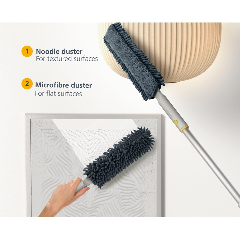 Joseph Joseph CleanTech 3-in-1 Microfiber Machine Washable Dual Sided Duster