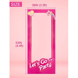 Life Size 4.4ft Tall Stand-in Cardboard Doll Photo Booth for Doll Princess Party Decorations Girls Birthday Party Decor Photoshoot