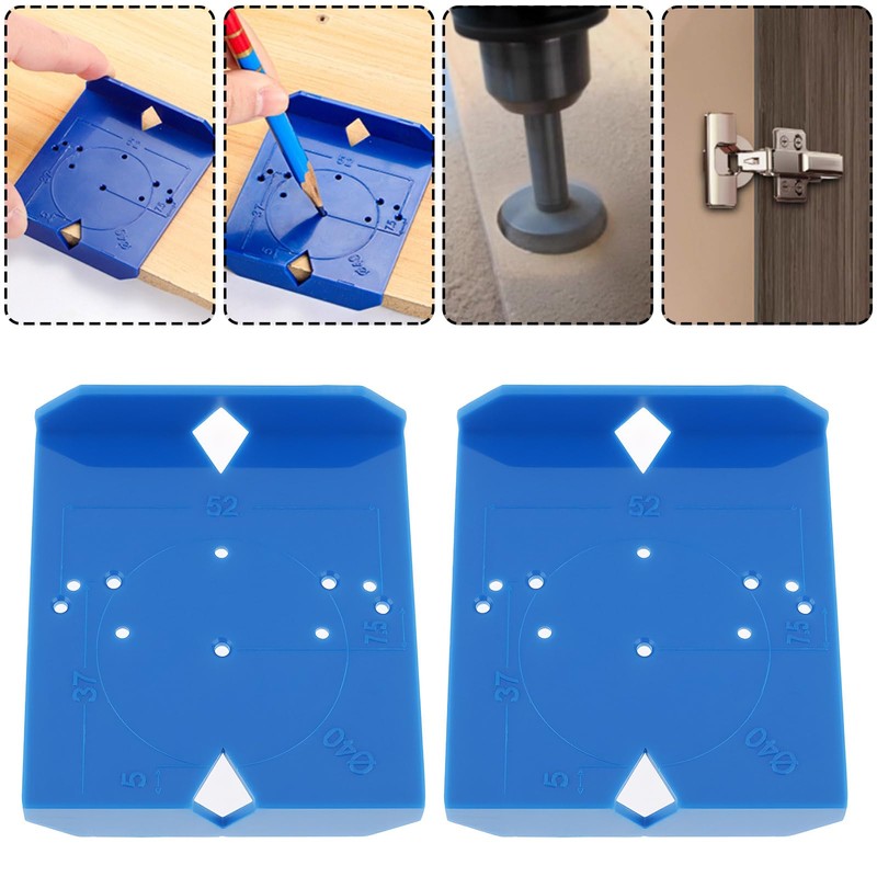 Briny River 6pcs 35mm 40mm Concealed Hinge Jig Punch Locator